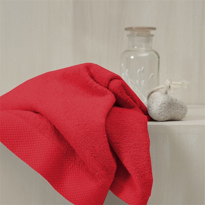 Seahorse Pure douchelaken 70x140cm rood (2 stuks)