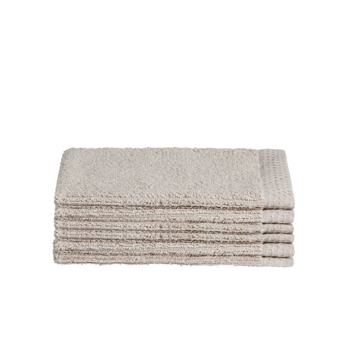 Seahorse Ridge washand 16x21cm betongrijs (6 stuks)
