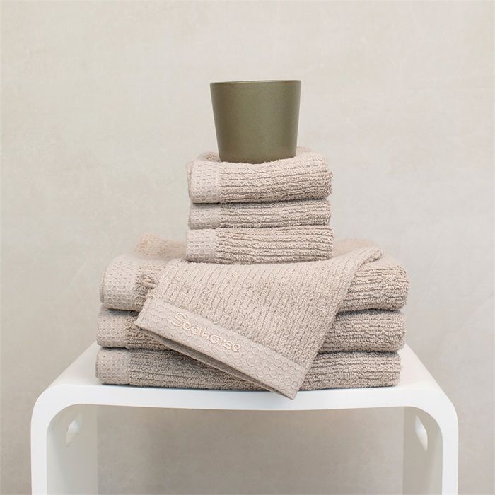 Seahorse Ridge washand 16x21cm betongrijs (6 stuks)