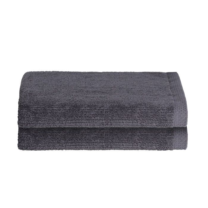 Seahorse Ridge badmat 50x90cm granietgrijs (2 stuks)