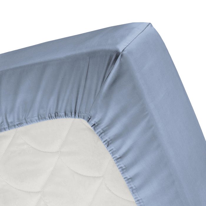 Cinderella Weekend hoeslaken 80x200cm katoen saffierblauw (tot 25cm)