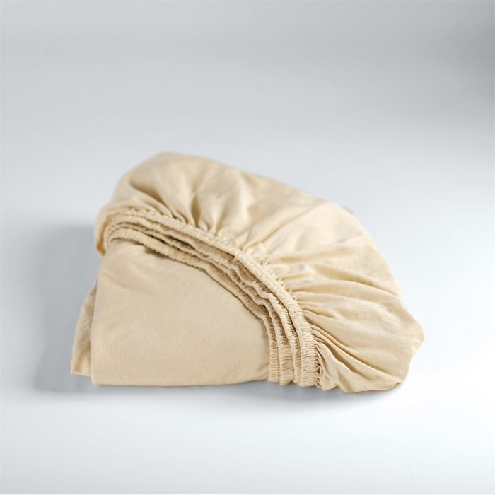 Cinderella hoeslaken 140x210/220cm jersey zilverzand (tot 25cm)