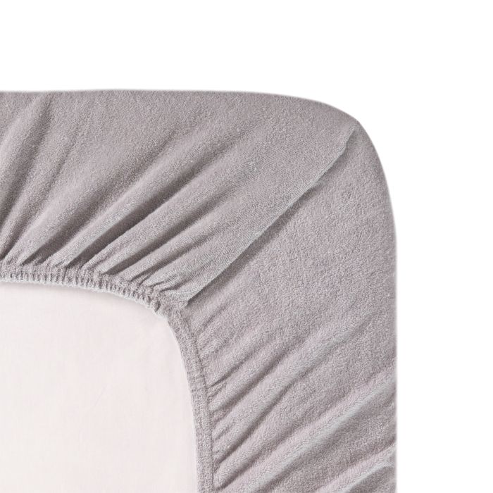 Cinderella topper hoeslaken 80/90x200/210cm badstof lichtgrijs (tot 15cm)