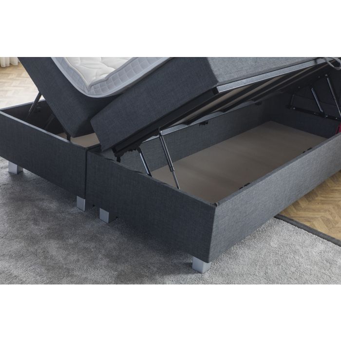Big Storage boxspring met opbergruimte 140x200cm antraciet