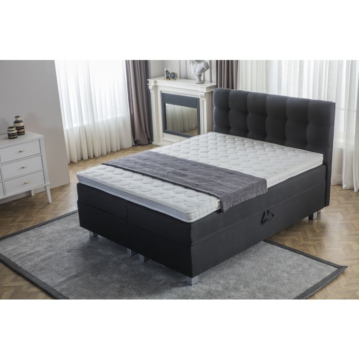 Big Storage boxspring met opbergruimte 160x200cm zwart