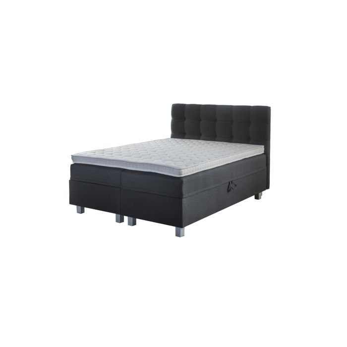 Big Storage boxspring met opbergruimte 160x200cm zwart