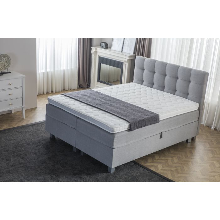 Big Storage boxspring met opbergruimte 140x200cm grijs