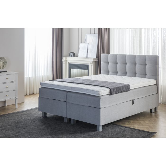 Big Storage boxspring met opbergruimte 140x200cm grijs