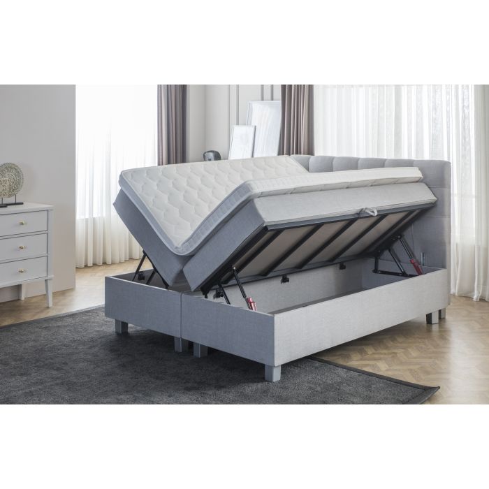 Big Storage boxspring met opbergruimte 180x200cm grijs