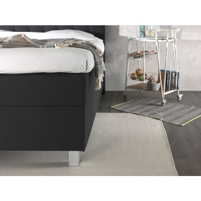Shurgard opbergboxspring 140x200cm antraciet met NASA topdekmatras