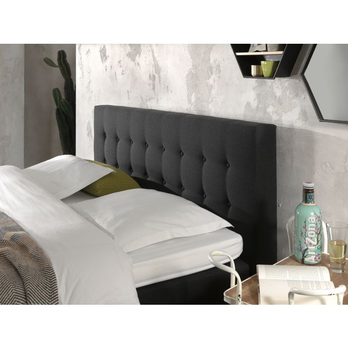 Shurgard opbergboxspring 140x200cm antraciet met NASA topdekmatras