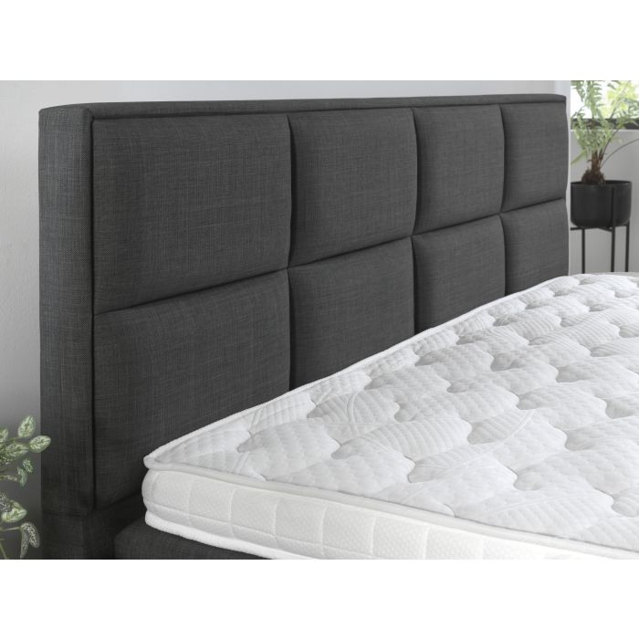 Grande opbergboxspring 180x200cm antraciet met NASA topdekmatras