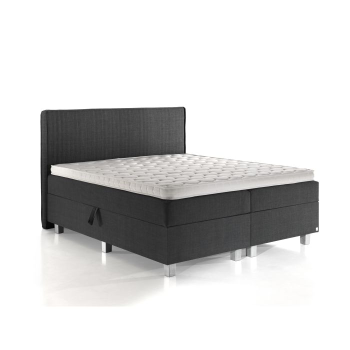 Slim opbergboxspring 160x200cm antraciet