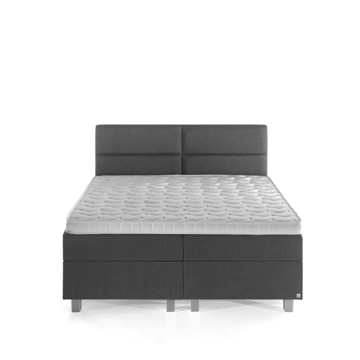 Quattro opbergboxspring 160x200cm antraciet met NASA topdekmatras