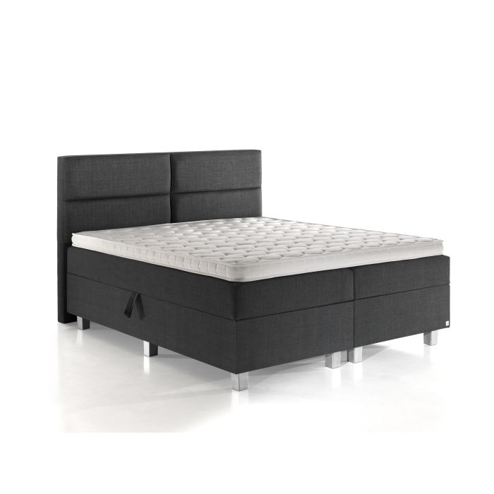 Quattro opbergboxspring 160x200cm antraciet met NASA topdekmatras