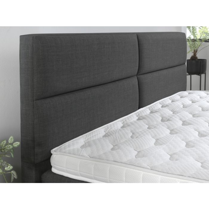 Quattro opbergboxspring 160x200cm antraciet met NASA topdekmatras