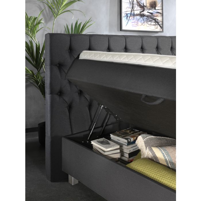 Urus opbergboxspring 180x200cm antraciet