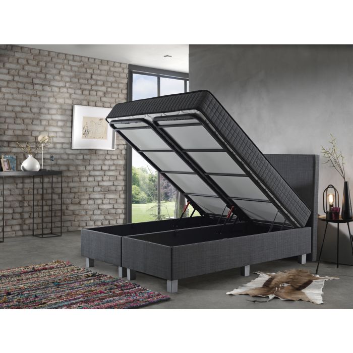 Space opbergboxspring 140x200cm antraciet