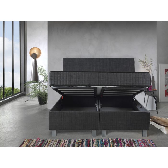 Space opbergboxspring 140x200cm antraciet