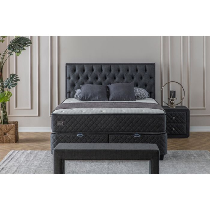 Monaco Premium opbergboxspring 160x200cm antraciet