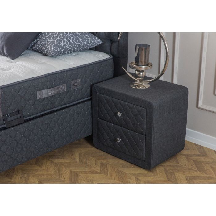 Monaco Premium opbergboxspring 160x200cm antraciet