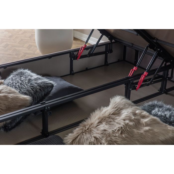 Cannes opbergboxspring 180x200cm grijs