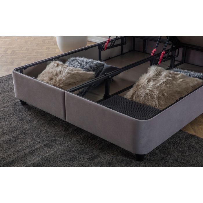 Cannes opbergboxspring 180x200cm grijs