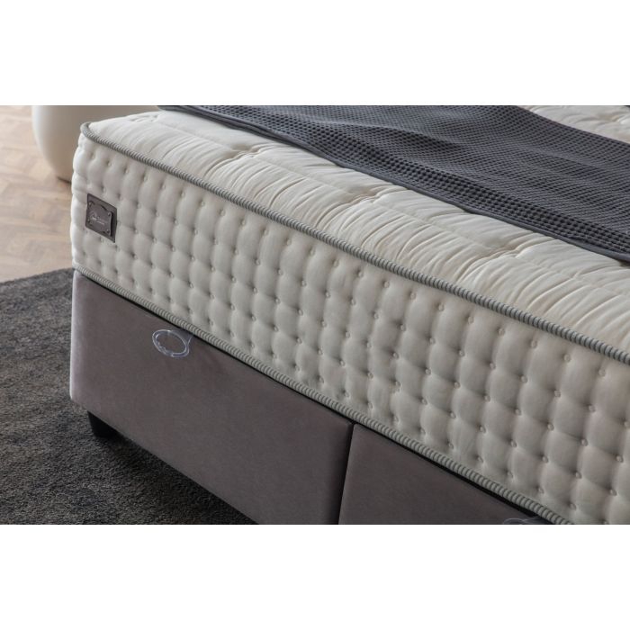 Cannes opbergboxspring 180x200cm grijs