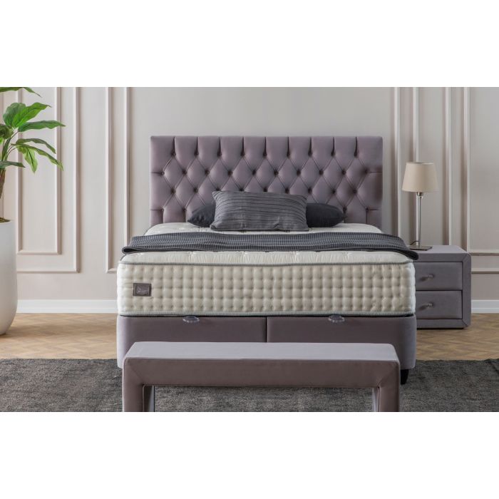 Cannes opbergboxspring 180x200cm grijs