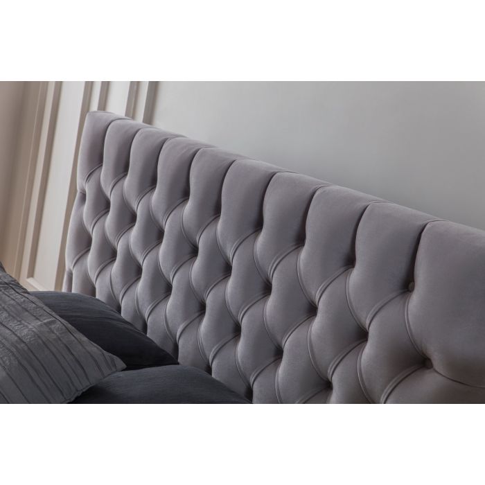 Cannes opbergboxspring 180x200cm grijs