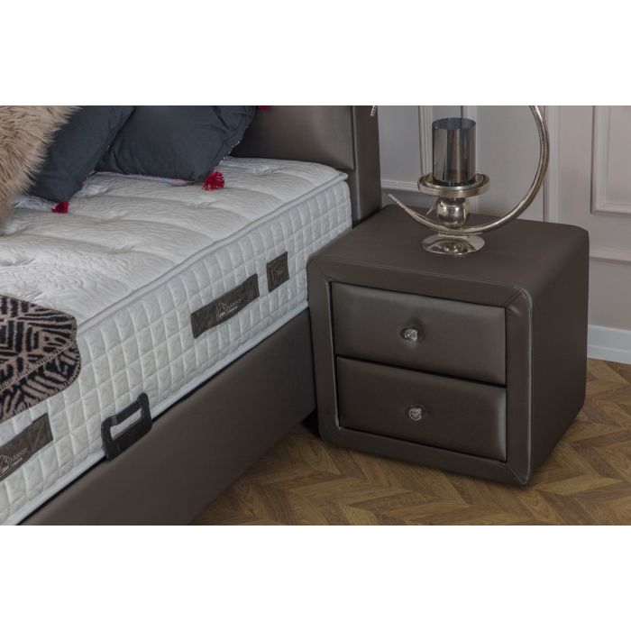 Toulon opbergboxspring 180x200cm grijs