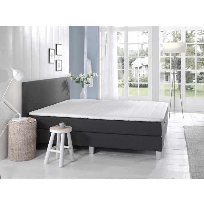 Comfort 2.0 vlakke boxspring 90x200cm antraciet