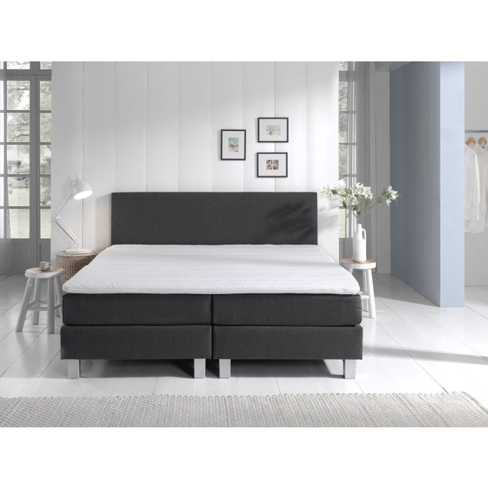 Comfort 2.0 vlakke boxspring 200x200cm antraciet