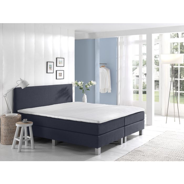 Comfort 2.0 vlakke boxspring 90x200cm donkerblauw