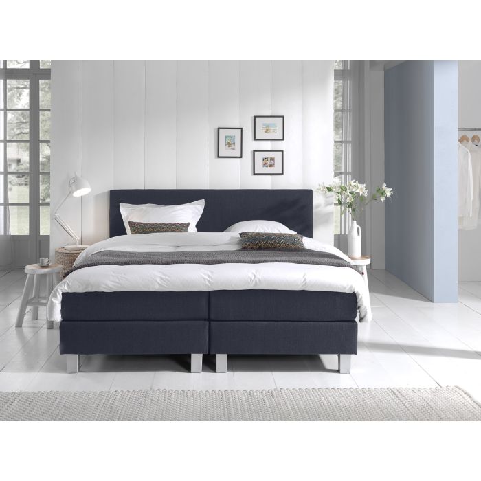 Comfort 2.0 vlakke boxspring 160x200cm donkerblauw