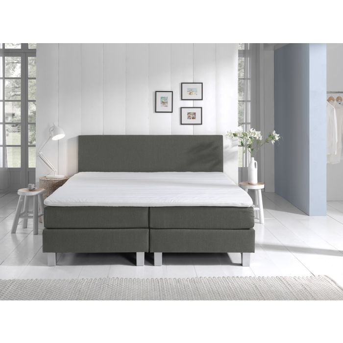 Comfort 2.0 vlakke boxspring 80x200cm grijs