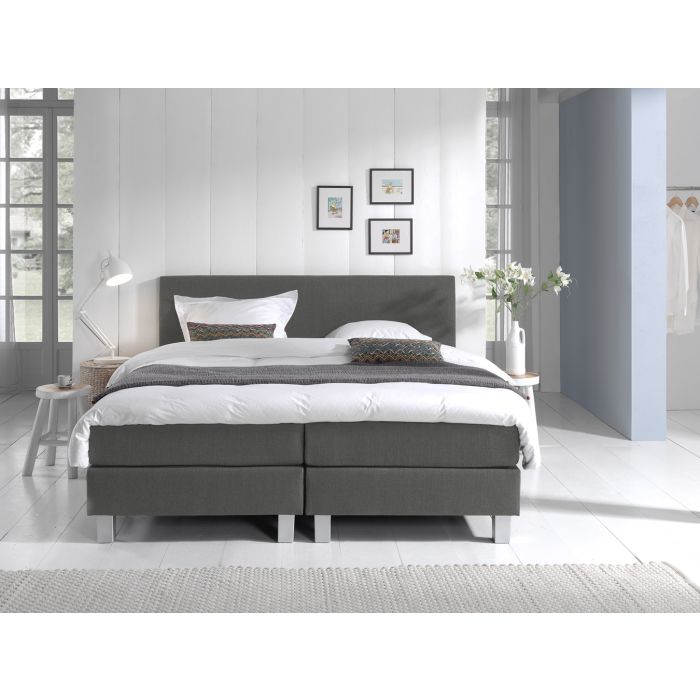 Comfort 2.0 vlakke boxspring 80x200cm grijs