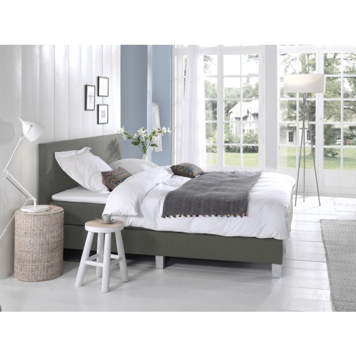 Comfort 2.0 vlakke boxspring 80x200cm grijs