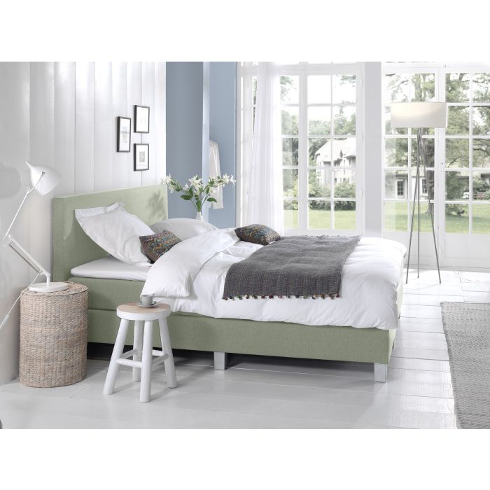 Comfort 2.0 vlakke boxspring 200x200cm groen