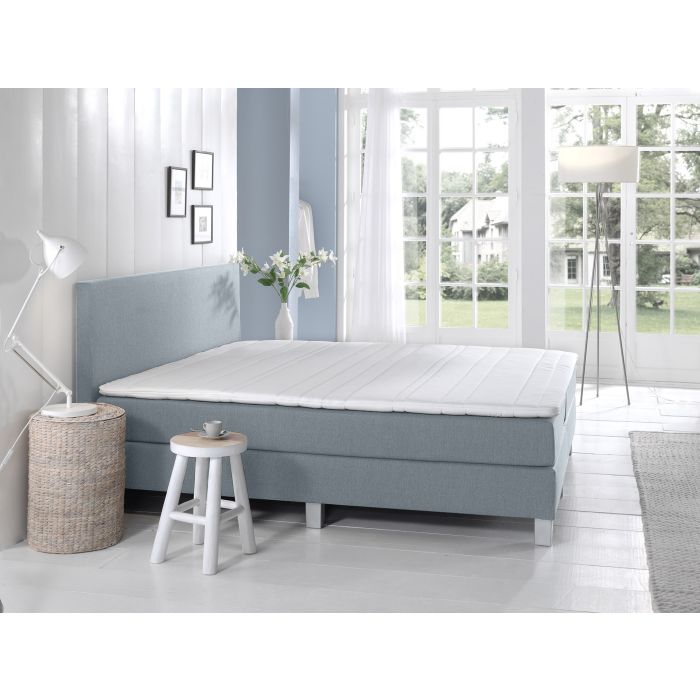 Comfort 2.0 vlakke boxspring 90x200cm lichtblauw