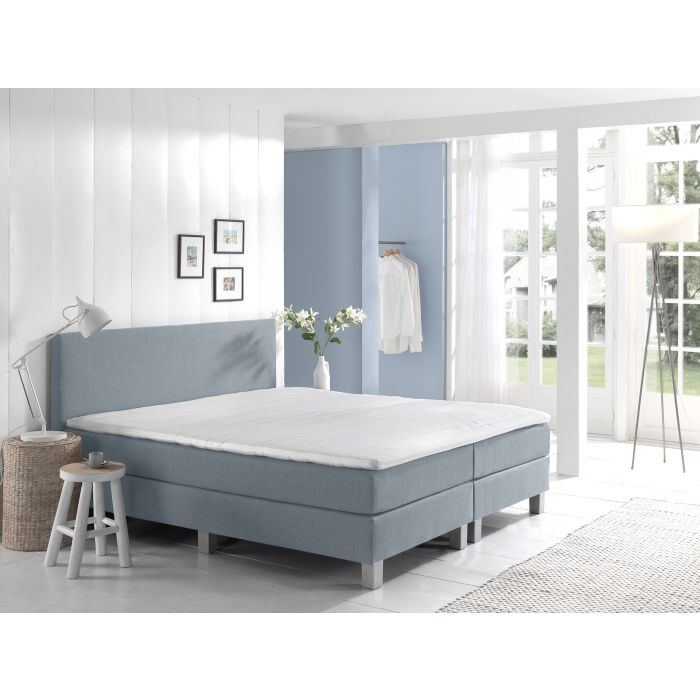 Comfort 2.0 vlakke boxspring 180x210cm lichtblauw