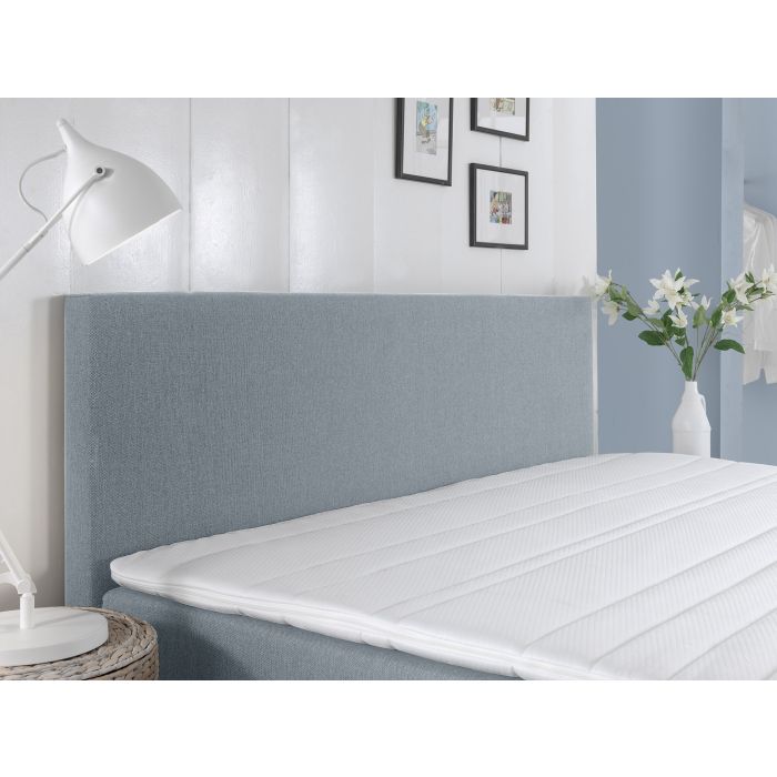 Comfort 2.0 vlakke boxspring 200x200cm lichtblauw