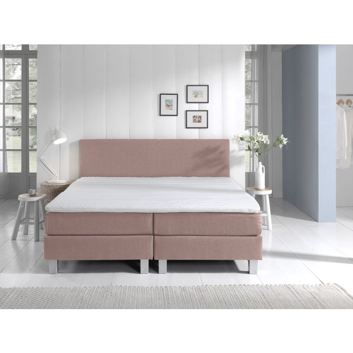 Comfort 2.0 vlakke boxspring 160x210cm roze