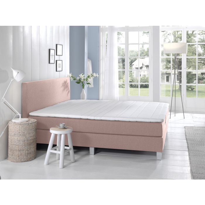 Comfort 2.0 vlakke boxspring 160x210cm roze