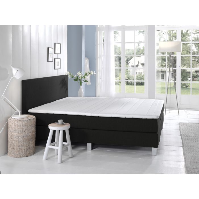 Comfort 2.0 vlakke boxspring 80x200cm zwart