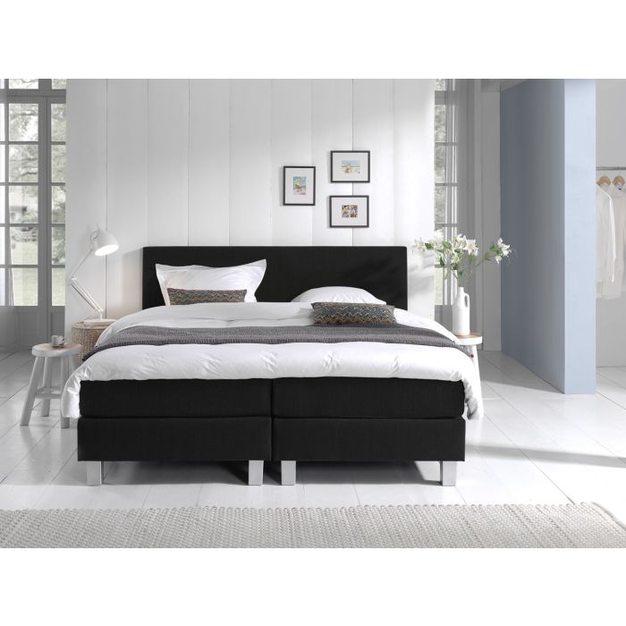 Comfort 2.0 vlakke boxspring 180x200cm zwart