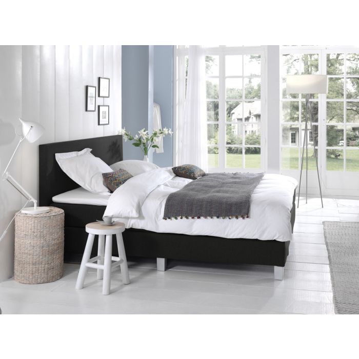 Comfort 2.0 vlakke boxspring 180x200cm zwart