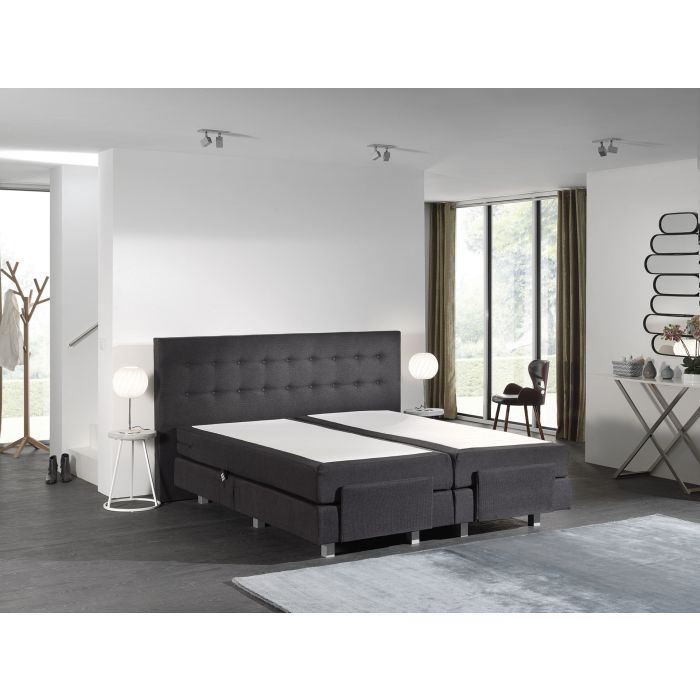Your Home Pull elektrische boxspring 180x200cm antraciet met NASA topper