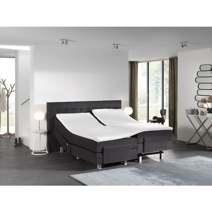 Your Home Pull elektrische boxspring 180x200cm antraciet met NASA topper
