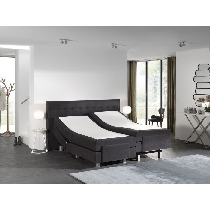 Your Home Pull elektrische boxspring 180x200cm antraciet met NASA topper